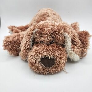Cozees Microwavable Plush Puppy Dog Shaggy Brown Stuffed Animal Heatable Sachet